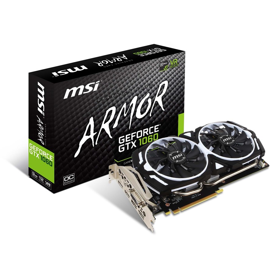 Grafikkort - MSI GeForce GTX 1060 ARMOR - 3GB GDDR5 RAM - Grafikkort - GTX 1060 ARMOR 3G OCV1