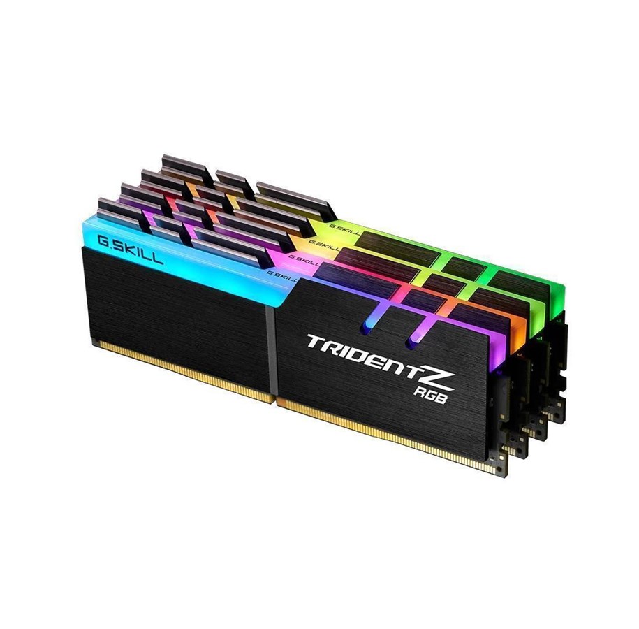 RAM - G.Skill Trident Z RGB DDR4-3200 - 32GB - CL14 - Quad Channel (4 pcs) - Intel XMP - Svart med RGB - F4-3200C14Q-32GTZR