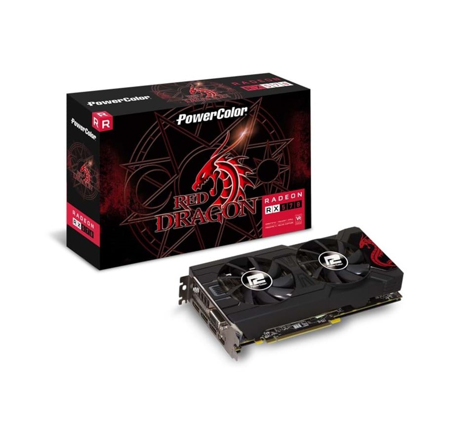 Grafikkort - PowerColor Radeon RX 570 Red Dragon - 4GB GDDR5 RAM - Grafikkort - AXRX 570 4GBD5-3DHD/OC