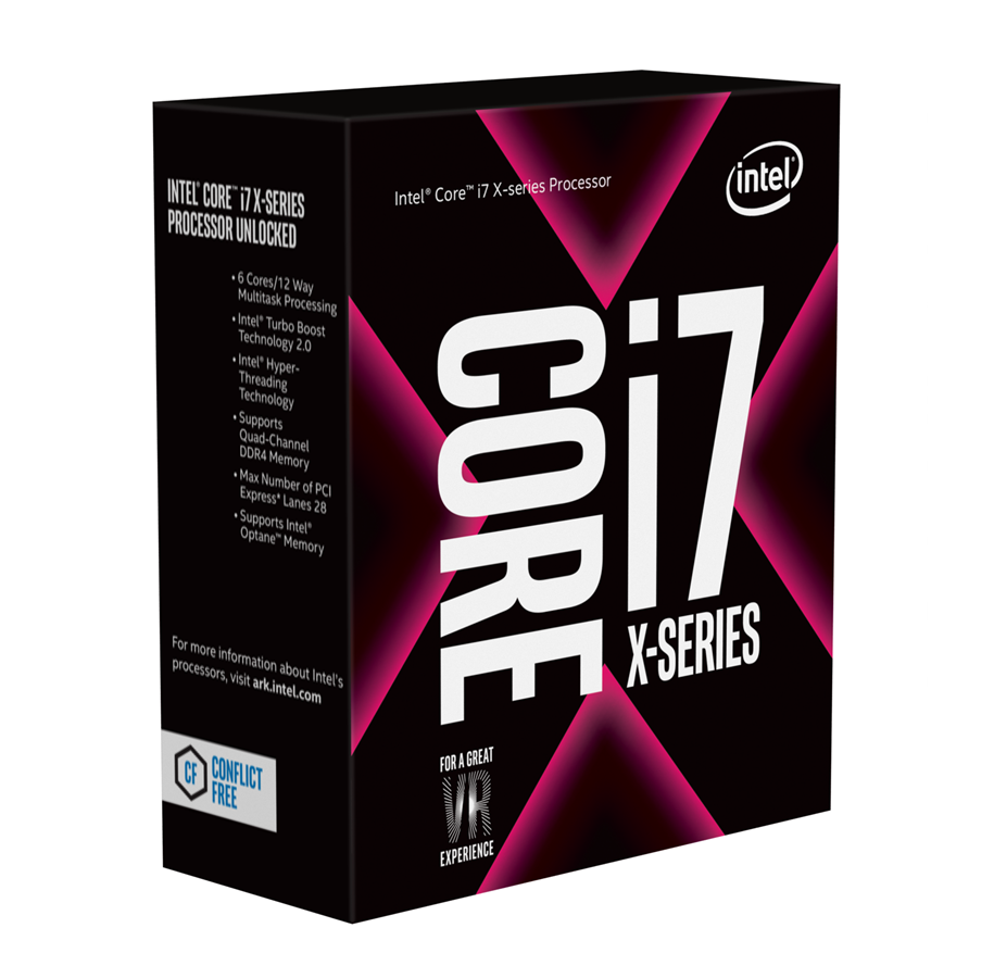 Prosessor/CPU - Intel Core i7-7800X Skylake-X Prosessor/CPU - 6 kjerner - 3.5 GHz - Intel LGA2066 - Intel Boks (med kjøler) - BX80673I77800X