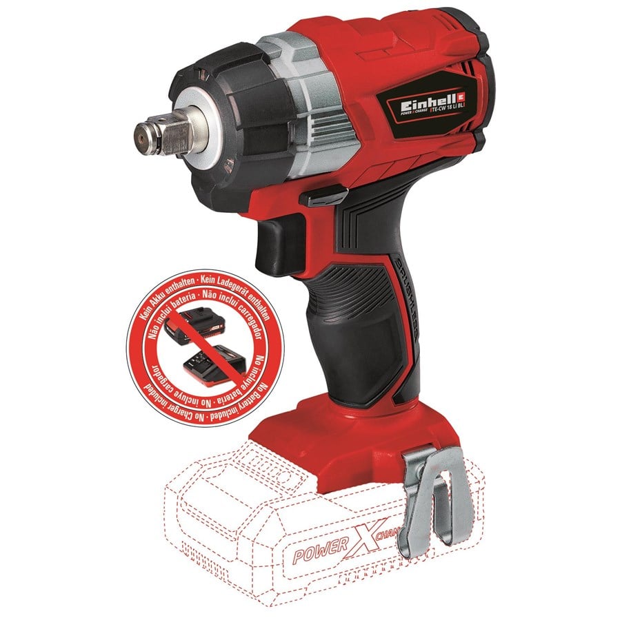 Skru/Bormaskin - Einhell TE-CW 18Li BL;Brushless-Solo, Batteridrevet slagskrutrekker - 4510040