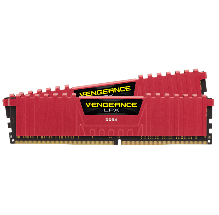 RAM - Corsair Vengeance LPX DDR4-4333 - 16GB - CL15 - Dual Channel (2 pcs) - Intel XMP - Rød - CMK16GX4M2E4333C19R