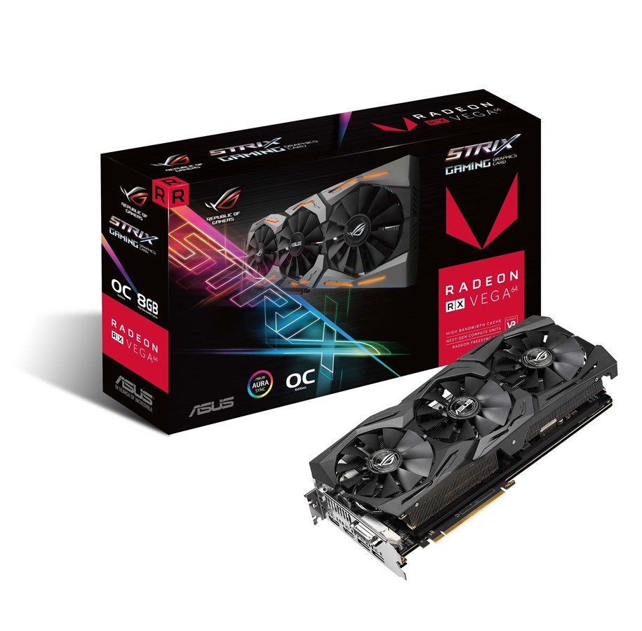 Grafikkort - ASUS Radeon RX VEGA 64 OC - 8GB HBM2 - Grafikkort - 90YV0B00-M0NM00