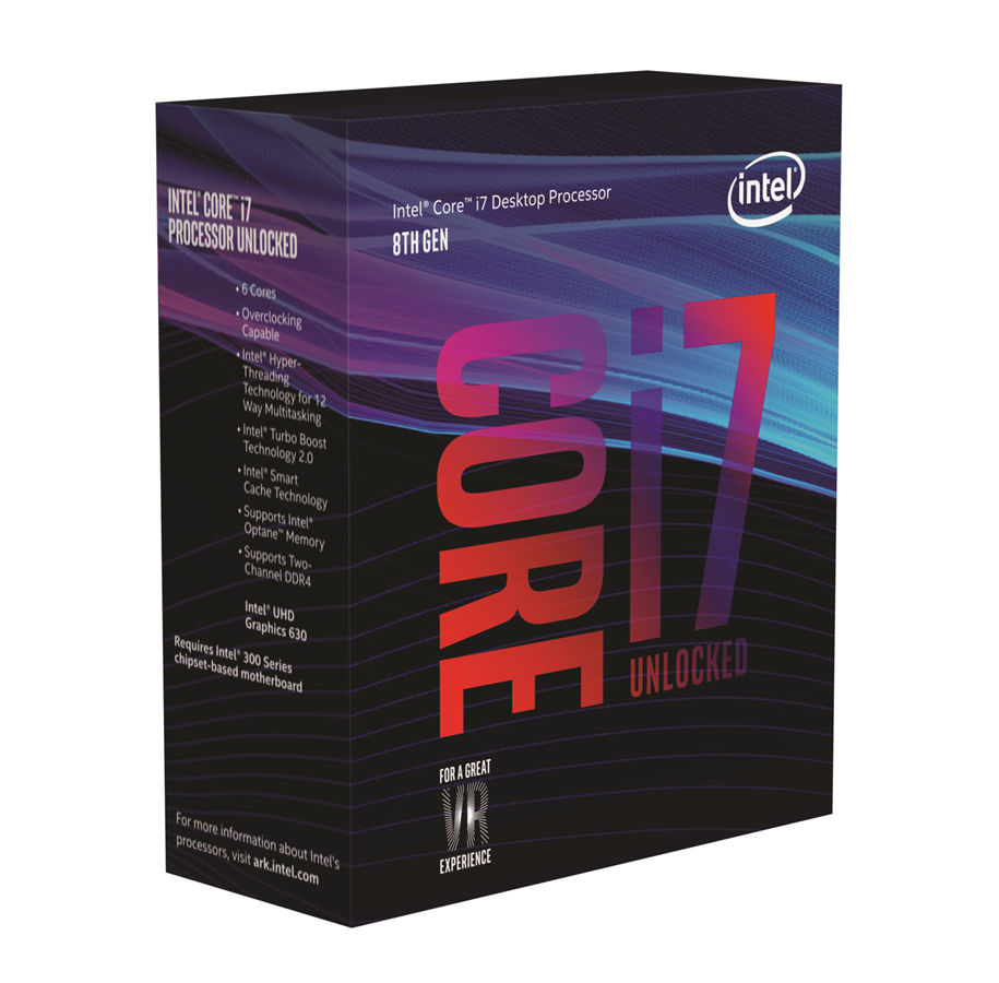 Prosessor/CPU - Intel Core i7-8700K Coffee Lake Prosessor/CPU - 6 kjerner - 3.7 GHz - Intel LGA1151 - Intel Boks (med kjøler) - BX80684I78700K
