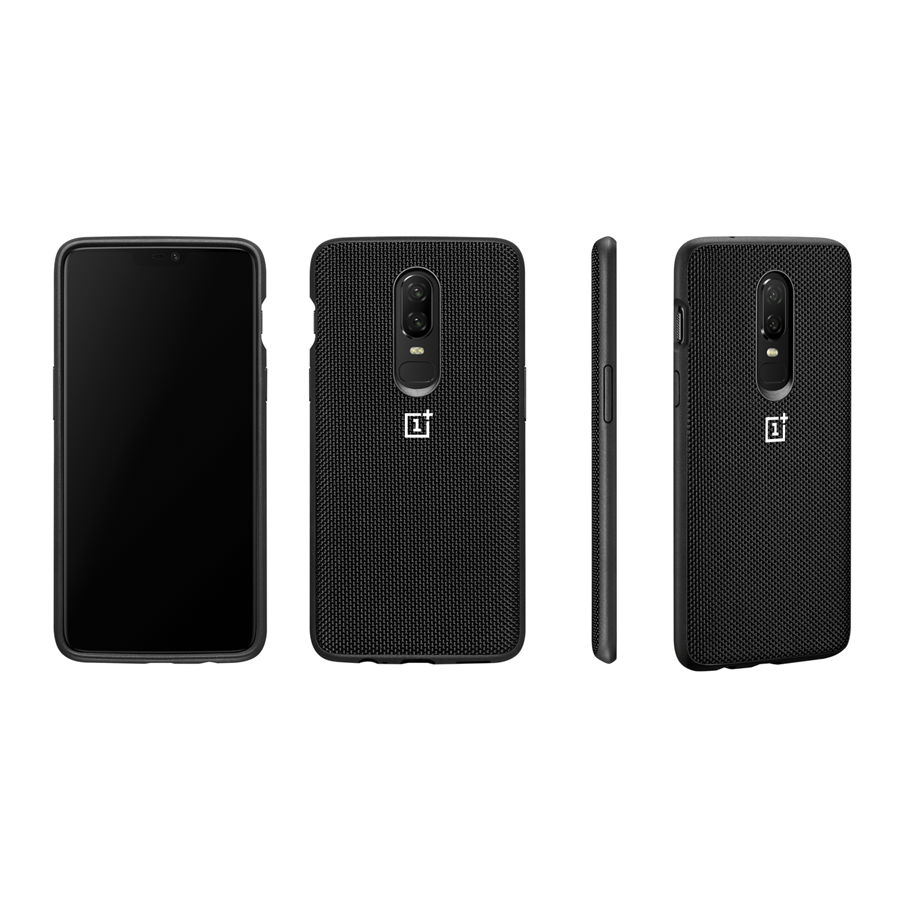 Mobil - Deksel og etui - OnePlus 6 - Nylon Bumper Case - Black - 5431100048