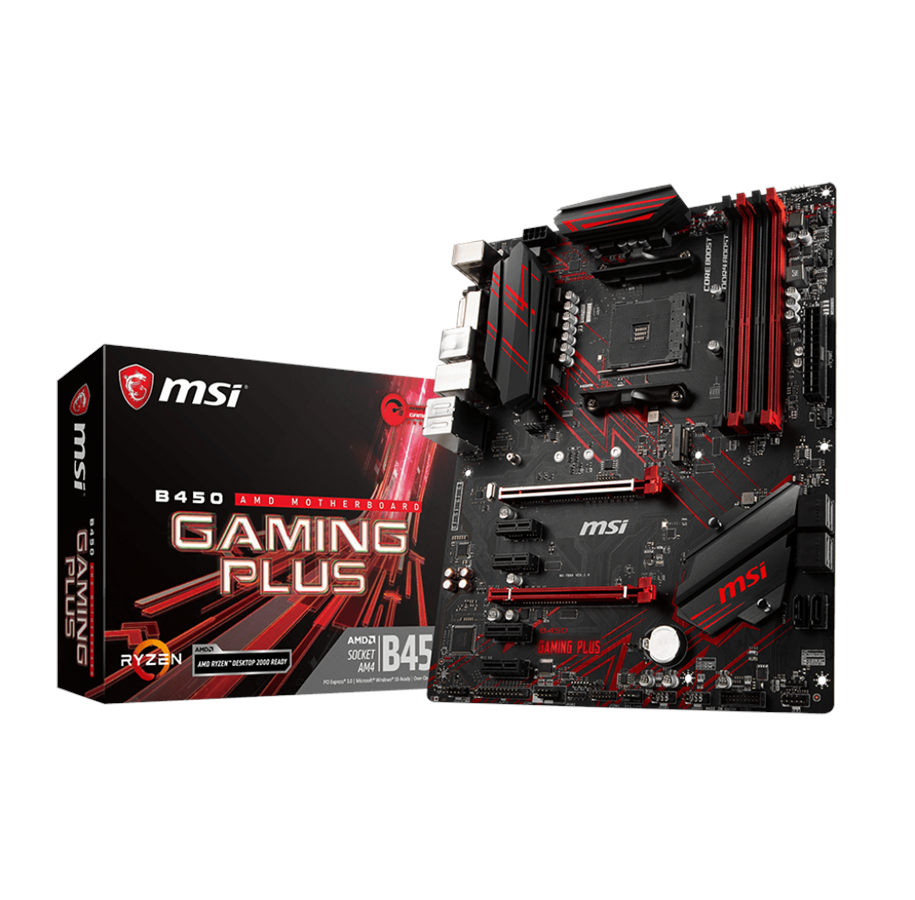Hovedkort - MSI B450 GAMING PLUS Hovedkort - AMD B450 - AMD AM4 socket - DDR4 RAM - ATX - B450 GAMING PLUS