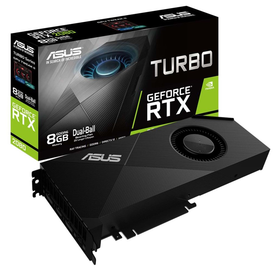 Grafikkort - ASUS GeForce RTX 2080 Turbo - 8GB GDDR6 RAM - Grafikkort - 90YV0C31-M0NM00