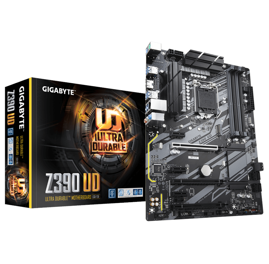 Hovedkort - GIGABYTE Z390 UD Hovedkort - Intel Z390 - Intel LGA1151 - DDR4 RAM - ATX - Z390 UD