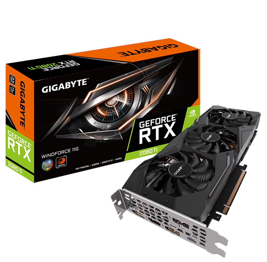 Grafikkort - GIGABYTE GeForce RTX 2080 Ti WindForce - 11GB GDDR6 RAM - Grafikkort - GV-N208TWF3-11GC