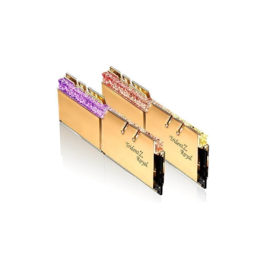 RAM - G.Skill Trident Z Royal DDR4-4600 - 16GB - CL18 - Dual Channel (2 pcs) - Intel XMP - Gold med RGB - F4-4600C18D-16GTRG