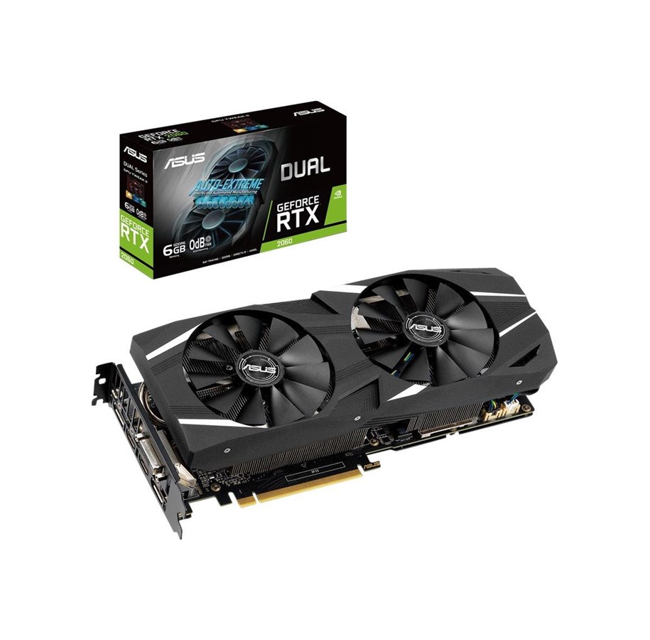 Grafikkort - ASUS GeForce RTX 2060 DUAL - 6GB GDDR6 RAM - Grafikkort - 90YV0CM3-M0NA00
