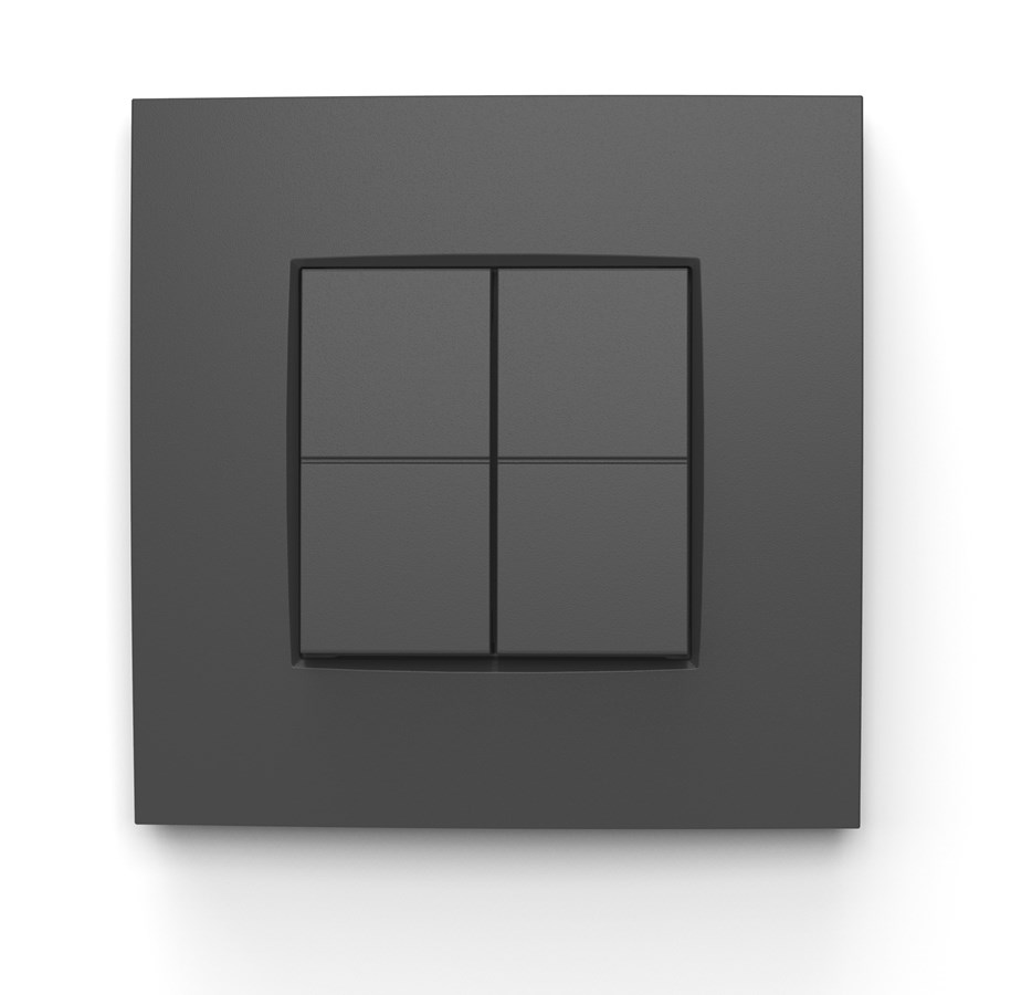 Smarthus - Niko Dimmer Switch for Philips Hue - Intense Antracite - 5413736363625