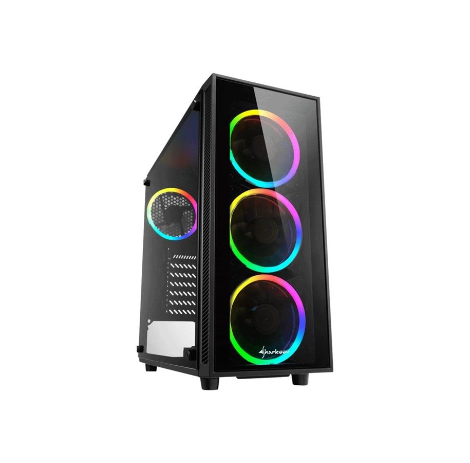 Kabinett - Sharkoon TG4 RGB - Kabinett - Tower - Svart - 4044951026685
