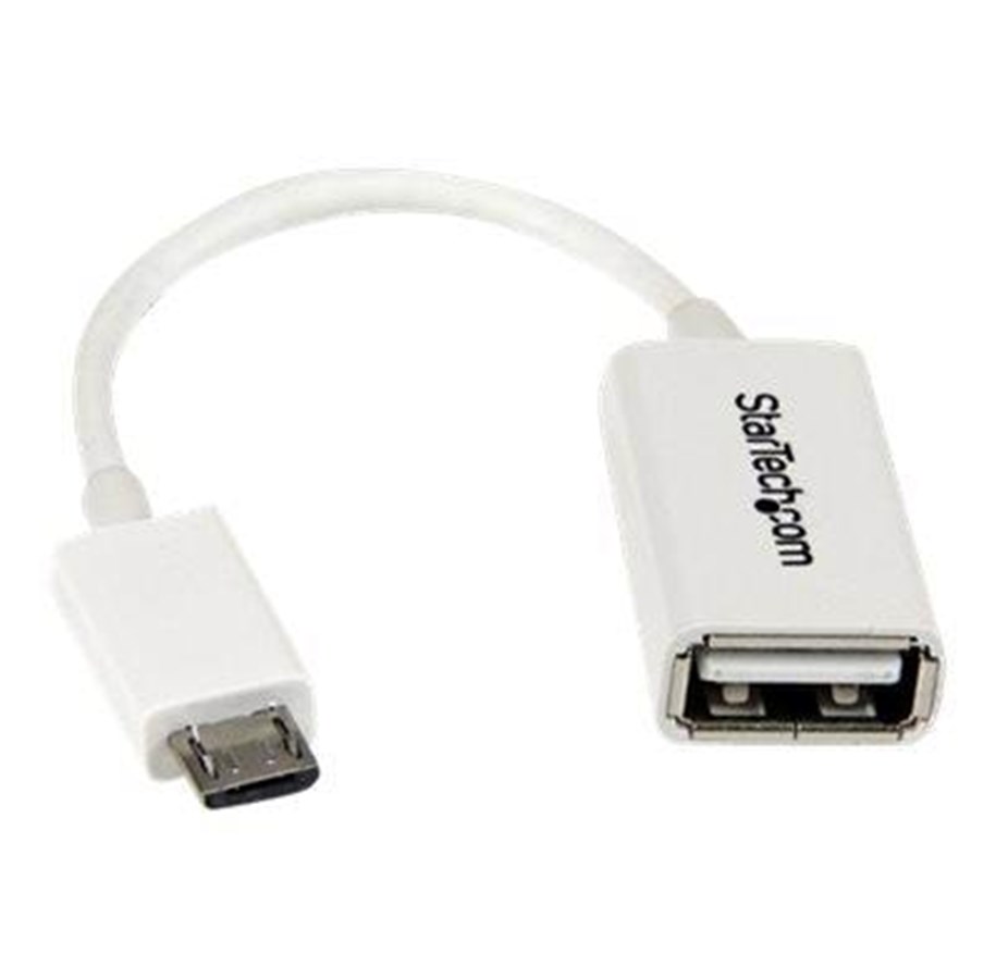 USB - StarTech.com 5in White Micro USB to USB OTG Host Adapter M/F - USB adapter - 12.7 cm - UUSBOTGW