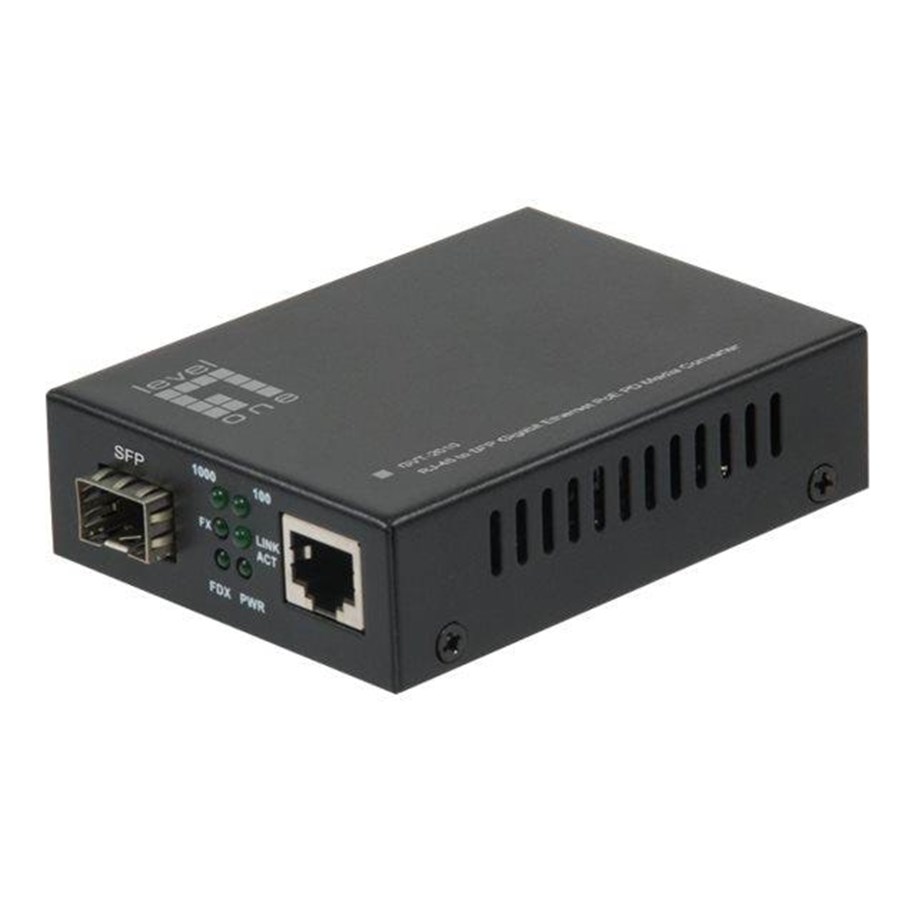 Repeater, forsterkere, bridges og transceivere - LevelOne Konverter GVT-2010 Ethernet>SFP - GVT-2010
