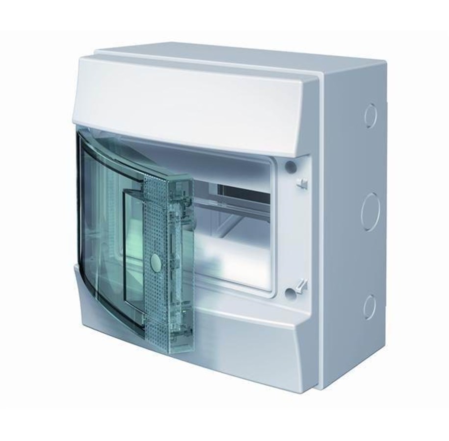 Switchboxes og skap - ABB Consumer units 8m w/transparent door ip65 - 1SL1201A00