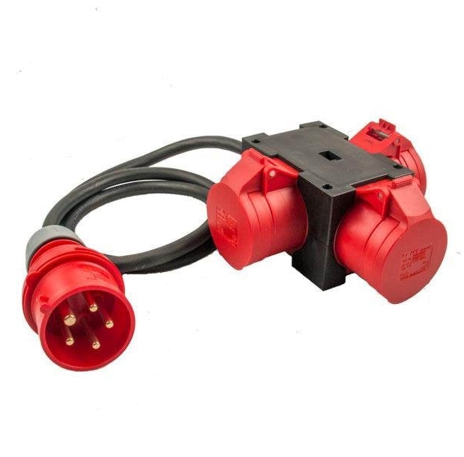 CEE-materiell - Elworks Cee compact distribution box 400v/16a 3 out - 9-956-4