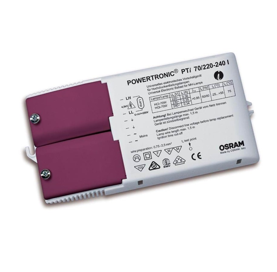 Drivere, spoler og transformatorer - Osram powertronic pti 70w/220-240l 905801 - 4008321099501