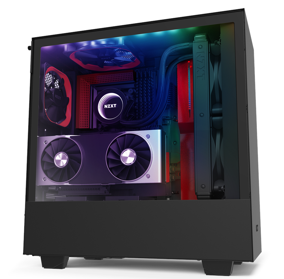 Kabinett - NZXT H510i Matte Black/Red - Kabinett - Miditower - Svart - CA-H510i-BR