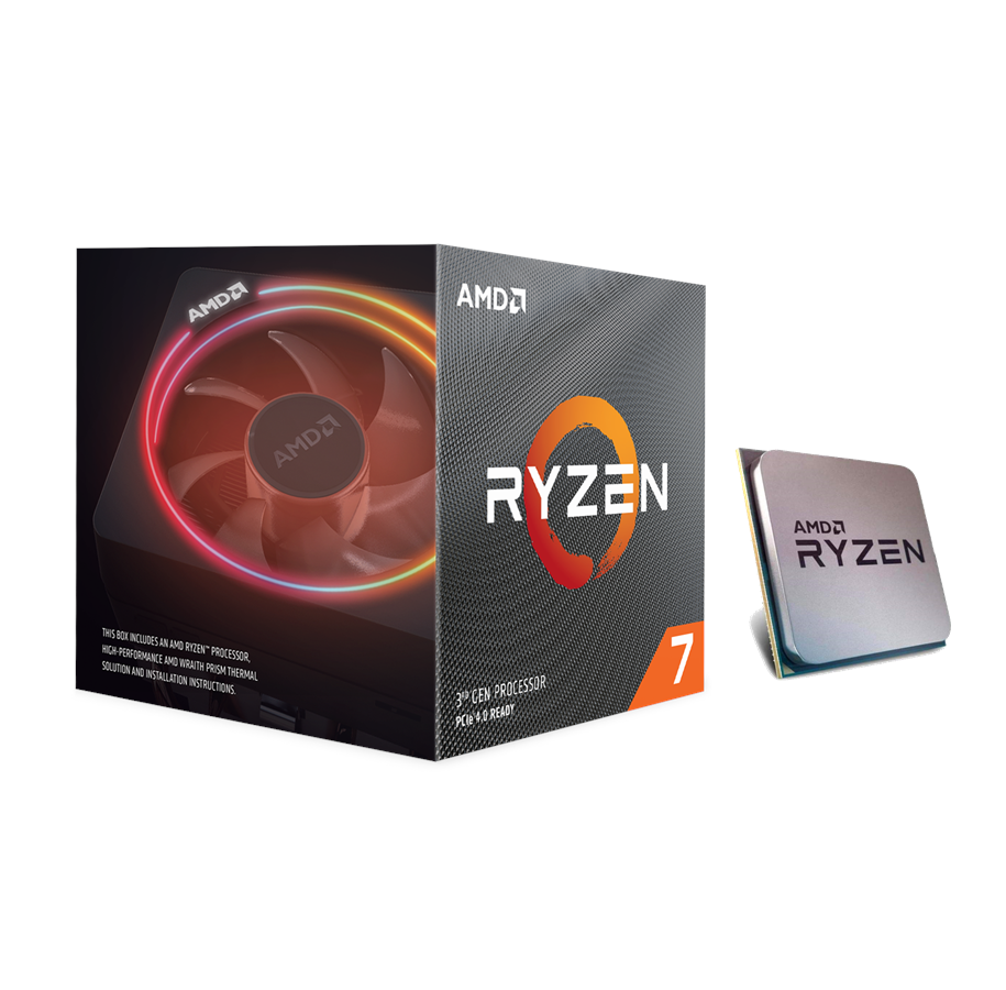 Prosessor/CPU - AMD Ryzen 7 3700X Wraith Prism Prosessor/CPU - 8 kjerner - 3.6 GHz - AMD AM4 - AMD Boks (med kjøler) - 100-100000071BOX