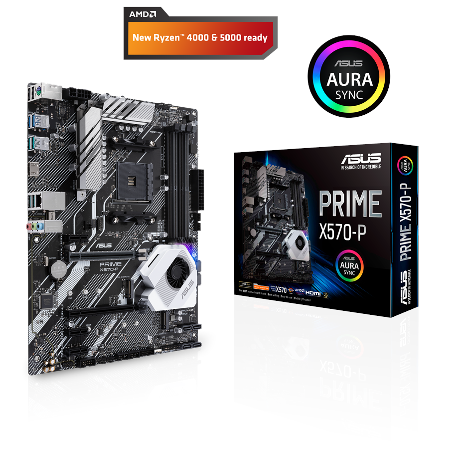 Hovedkort - ASUS PRIME X570-P Hovedkort - AMD X570 - AMD AM4 socket - DDR4 RAM - ATX - 90MB11N0-M0EAY0