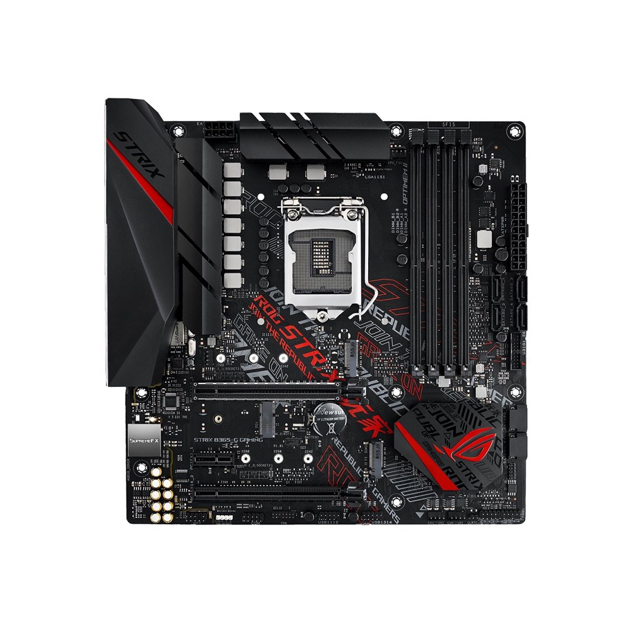 Hovedkort - ASUS ROG STRIX B365-G GAMING Hovedkort - Intel B365 - Intel LGA1151 - DDR4 RAM - Micro-ATX - 90MB11G0-M0EAY0