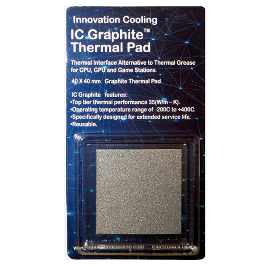 Prosessor-kjøler - Innovation Cooling IC Graphite Thermal Pad 40 x 40 mm - Termisk plate - 900100653