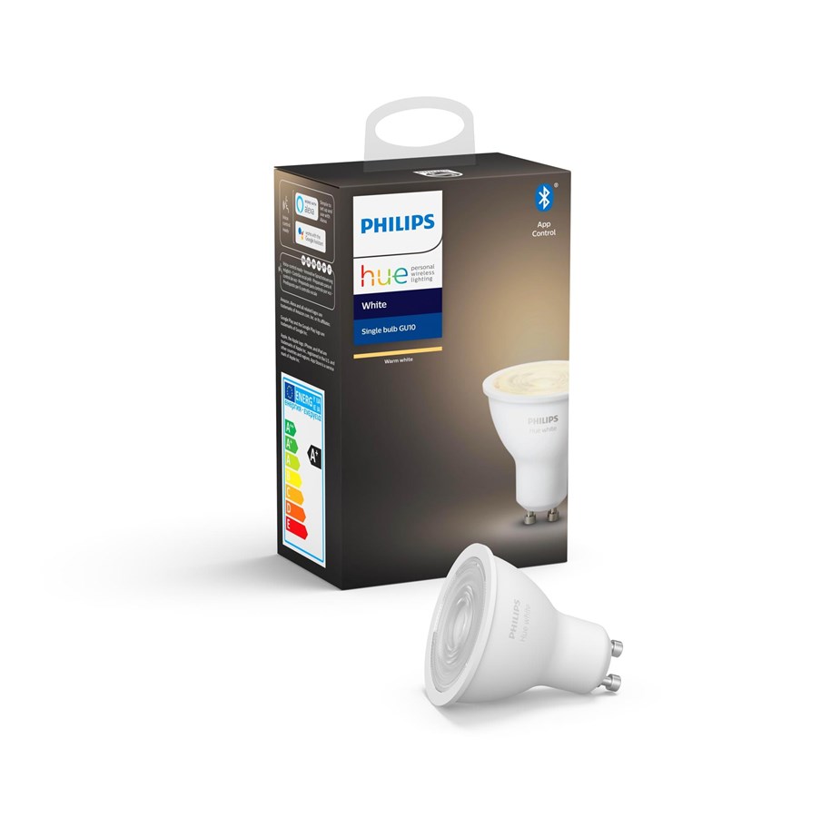 Smarthus - Philips Hue White GU10 Pære - BT - 929001953501