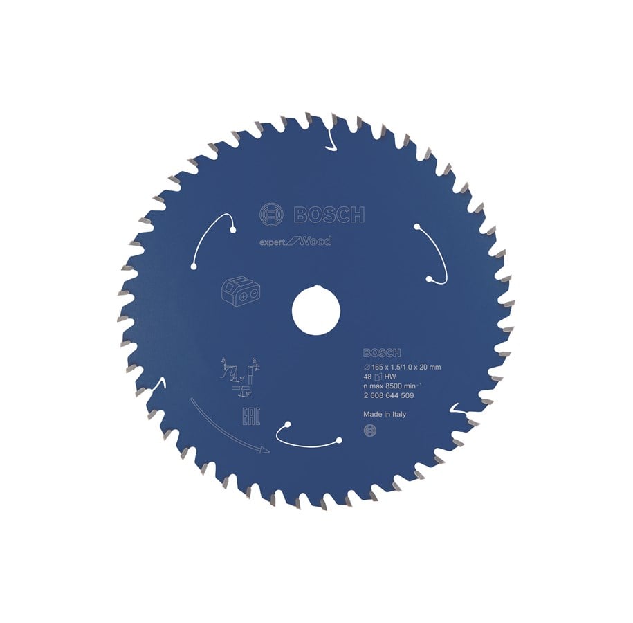 Stikksag - Bosch Expert for Wood-sirkelsagblad for batteridrevne sager 165x1,5/1x20 T48 - 2608644509