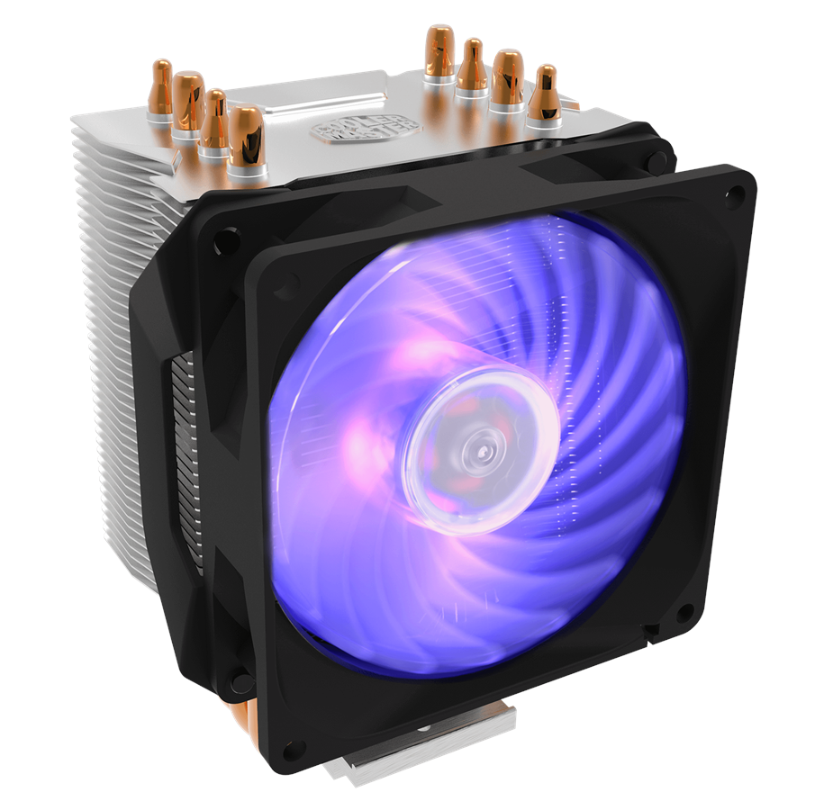 Prosessor-kjøler - Cooler Master Hyper H410R RGB - CPU Luftkjøler - Max 29 dBA - RR-H410-20PC-R1