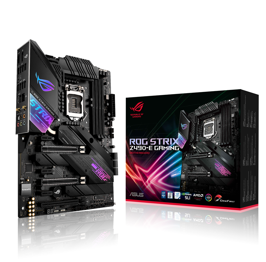 Hovedkort - ASUS ROG STRIX Z490-E GAMING [Wi-Fi] Hovedkort - Intel Z490 - Intel LGA1200 socket - DDR4 RAM - ATX - 90MB12P0-M0EAY0