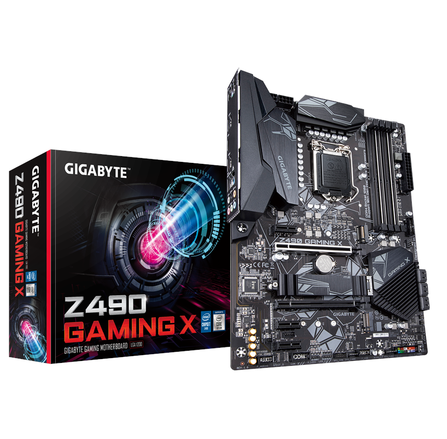 Hovedkort - GIGABYTE Z490 GAMING X Hovedkort - Intel Z490 - Intel LGA1200 socket - DDR4 RAM - ATX - Z490 GAMING X