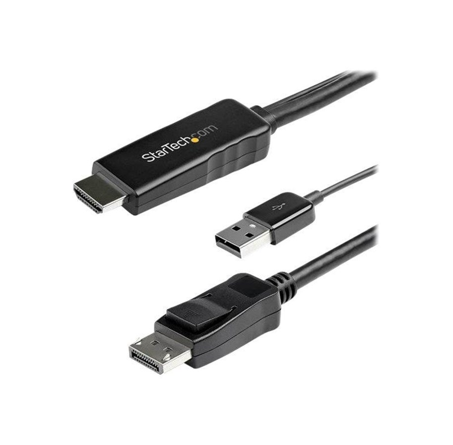 Skjermkabel - StarTech.com 3m HDMI to DisplayPort Adapter Cable with USB Power - 4K 30Hz Active HDMI to DP 1.2 Converter (HD2DPMM3M) - video cable - DisplayPort / HDMI - 3 m - HD2DPMM3M