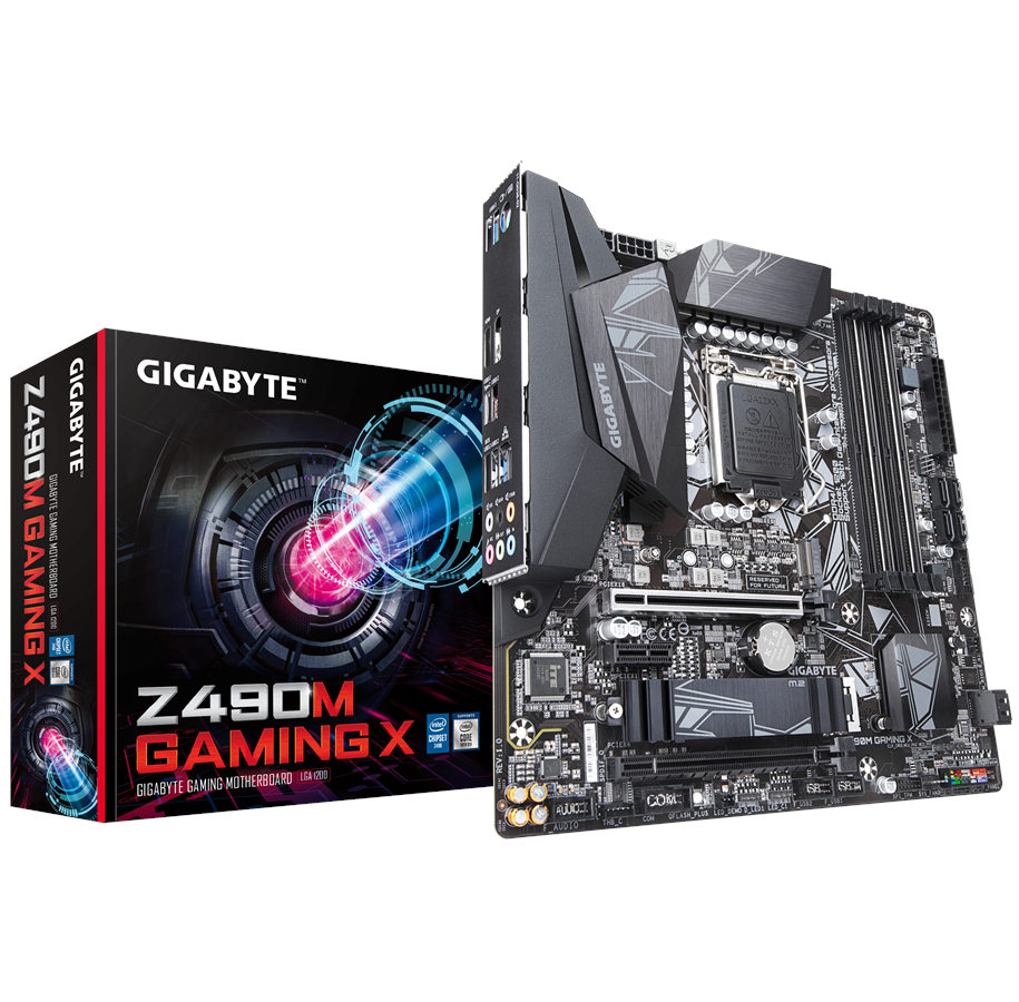Hovedkort - GIGABYTE Z490M GAMING X Hovedkort - Intel Z490 - Intel LGA1200 socket - DDR4 RAM - Micro-ATX - Z490M GAMING X