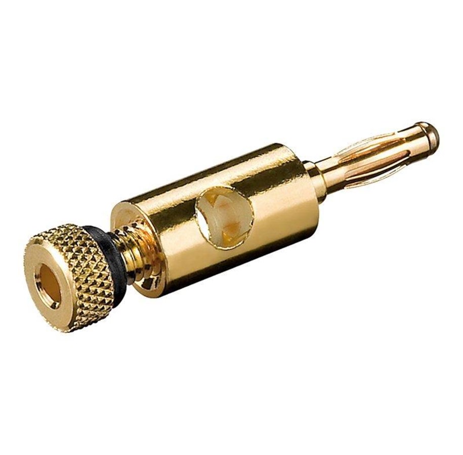 Skjermkabel - Pro Banana Plug 4mm - gold - 4040849116834