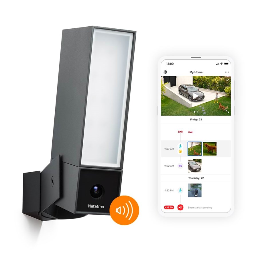 Smarthus - Netatmo Smart Outdoor Camera with Siren - Black - NOC-S-EC
