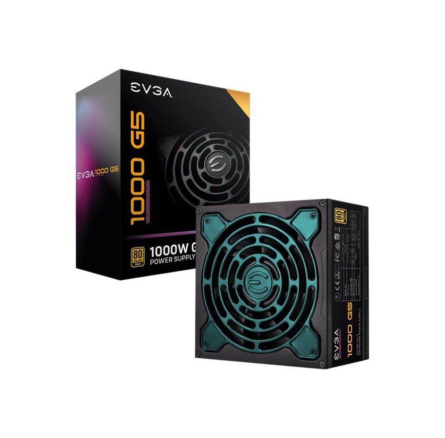 Strømforsyning (PSU) - EVGA SuperNOVA 1000 G5 Strømforsyning (PSU) - 1000 Watt - 135 mm - ATX - 80 Plus Gold sertifisert - 220-G5-1000-X2