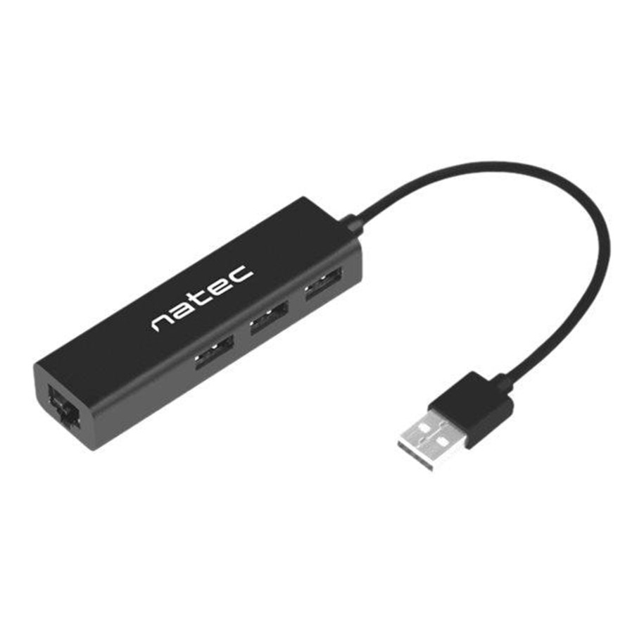 USB-hub - Natec Dragonfly - hub - 3 ports USB-hub - 3 porter - Svart - NHU-1413