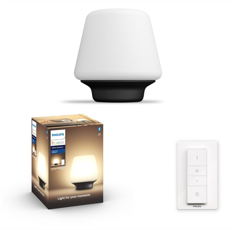 Smarthus - Philips Hue Wellness Bordlampe - BT - Svart - 915005912301