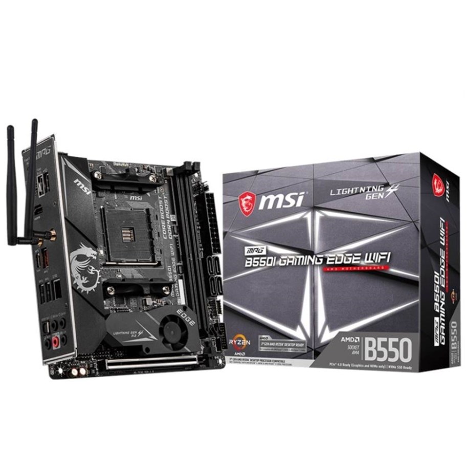 Hovedkort - MSI MPG B550I GAMING EDGE WIFI Hovedkort - AMD B550 - AMD AM4 socket - DDR4 RAM - Mini-ITX - MPG B550I GAMING EDGE WIFI