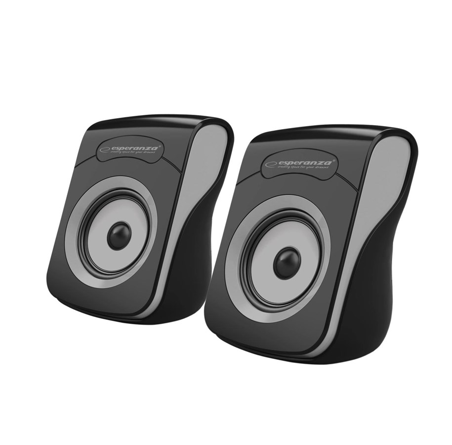Høyttalere - PC - Esperanza Glosniki 2.0 USB Flamenco czarno-szare - EP140KE
