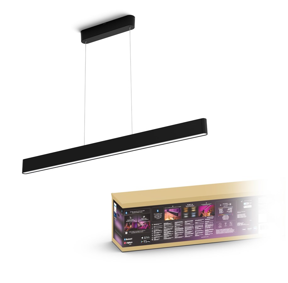 Smarthus - Philips Hue Ensis Pendellampe - BT - Svart - 915005976401