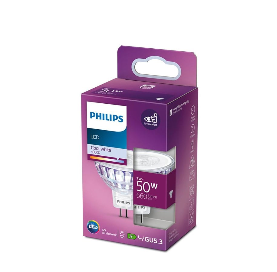 Philips LED lysp re Spot 7W 840 50W 12V 36 GU5 3 Billig philips-led-lysp-re-spot-7w-840-50w-12v-36-gu5-3-billig