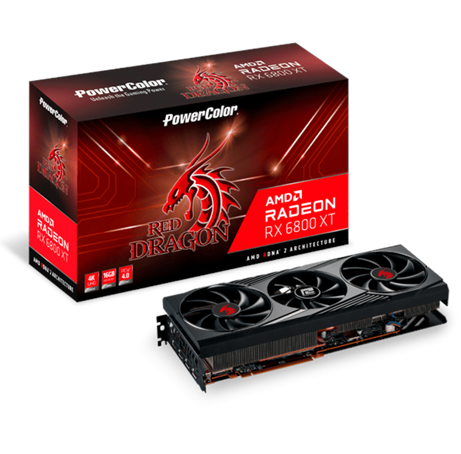 Grafikkort - PowerColor Radeon RX 6800 XT Red Dragon - 16GB GDDR6 RAM - Grafikkort - AXRX 6800XT 16GBD6-3DHR/OC