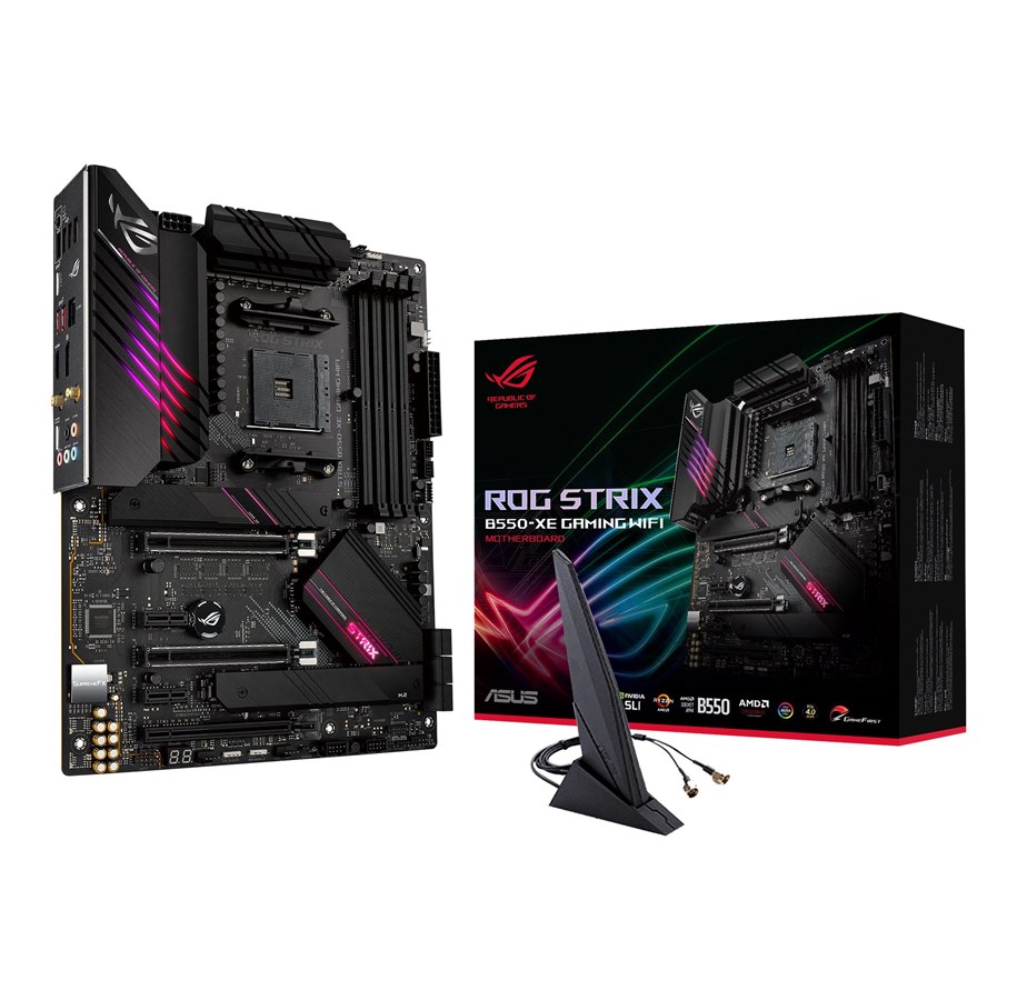 Hovedkort - ASUS ROG STRIX B550-XE GAMING WIFI Hovedkort - AMD B550 - AMD AM4 socket - DDR4 RAM - ATX - 90MB17B0-M0EAY0