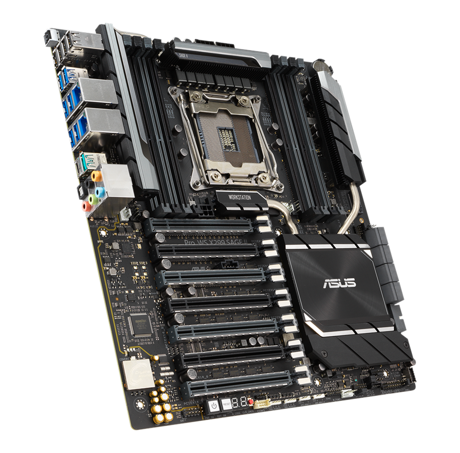 ASUS Pro WS X299 Sage II Hovedkort Intel X299 Intel LGA2066 Socket DDR4 RAM SSI CEB