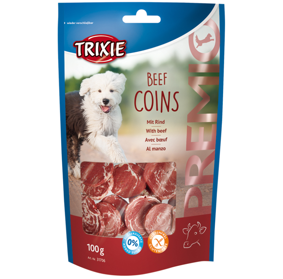 Hund - Trixie Premio Beef Coins 100g - TX-31706