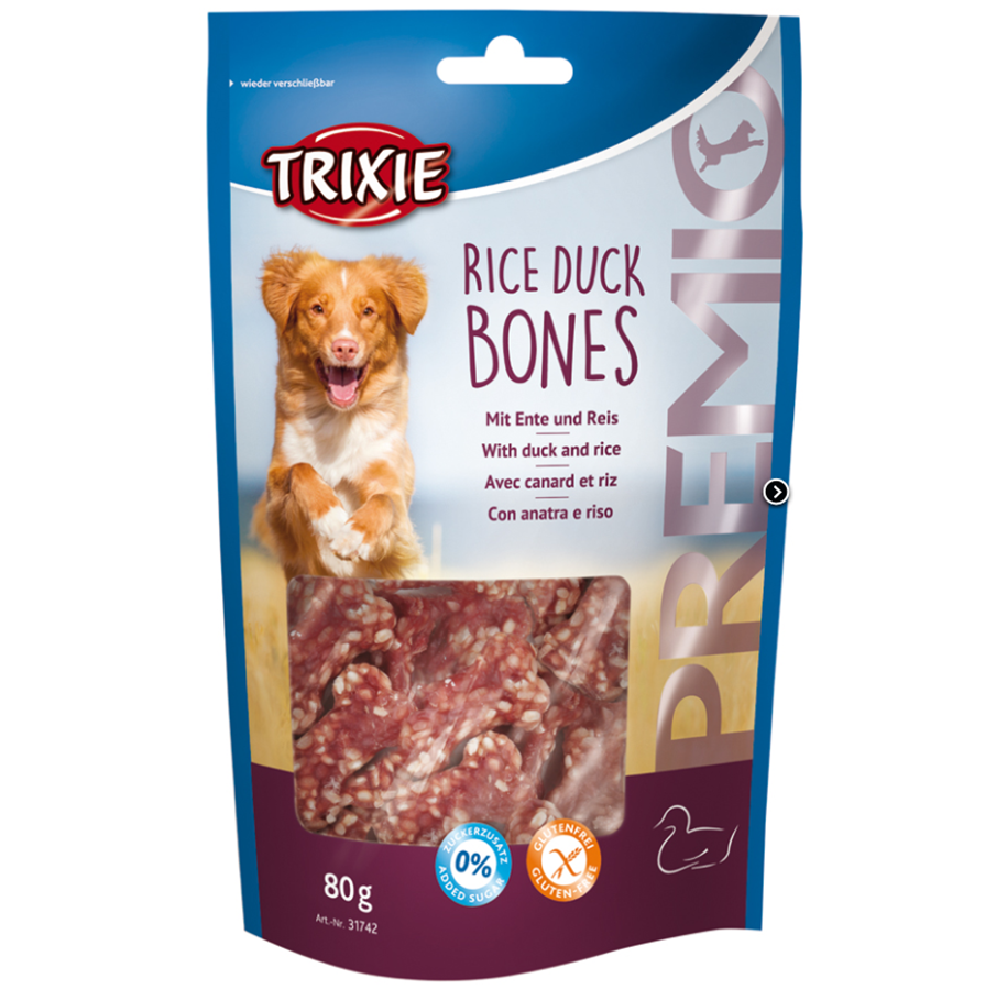 Hund - Trixie Premio Rice Duck Bones 80g - TX-31742