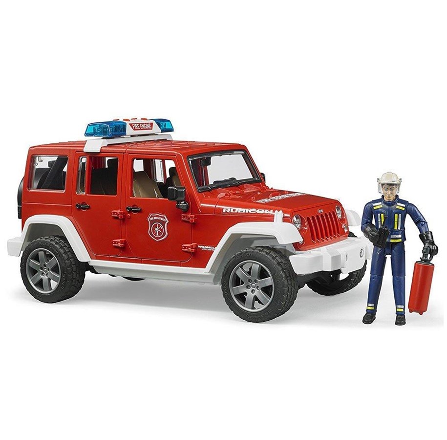 Leketøysbil - Bruder - Jeep Wrangler Unlimited Rubicon Fire Dept - 02528