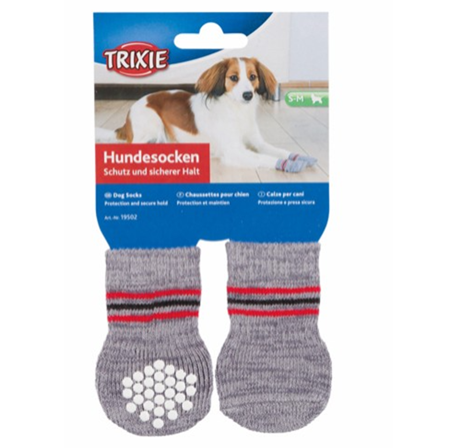 Hund - Trixie Anti-slip Dog Socks  L-XL - 3128-uniw
